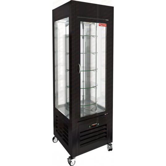 Холодильник Hicold R 350 BLACK в аренду, среднетемпературный, витринного типа, крутящиеся полки