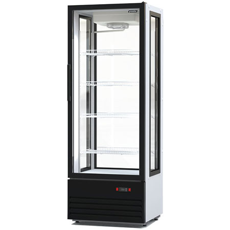 Витрина кондитерская шкаф Optiline 500 V EXCLUSIVE обзорный в аренду, высота 1940 мм, бело черный