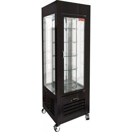 Витрина кондитерская шкаф Hicold 350R BLACK в аренду, крутящиеся полки