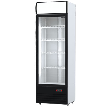 Холодильный шкаф PR 600L в аренду, универсальный, среднетемпературный, рекламный верх